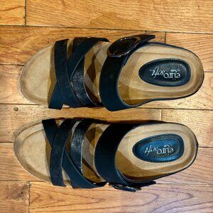 EUROSOFT Women's Black Genalyn Slide Sandal 7.5